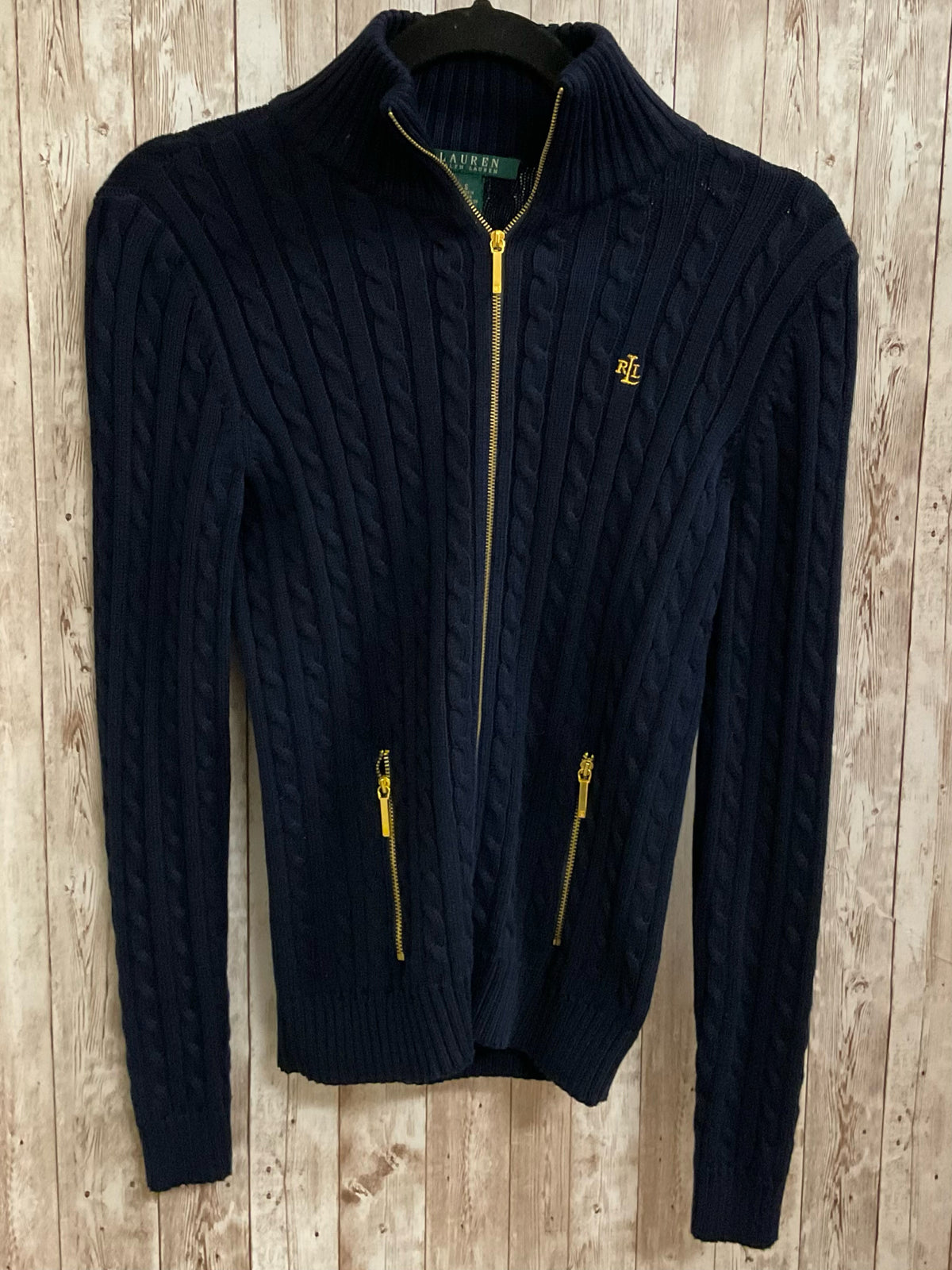 Size S RALPH LAUREN Navy Cardigan