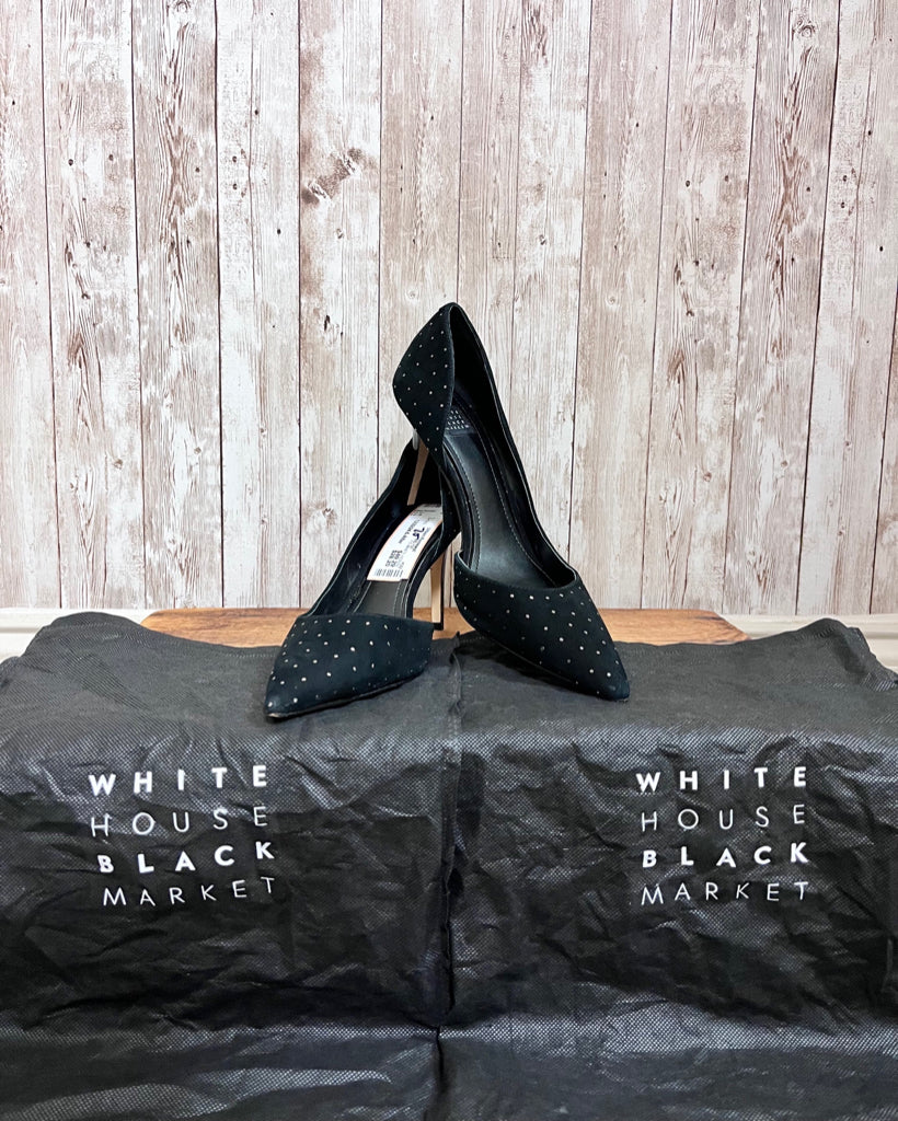 WHITE HOUSE BLACK MRKT 7.5 BLACK SUEDE SHOES