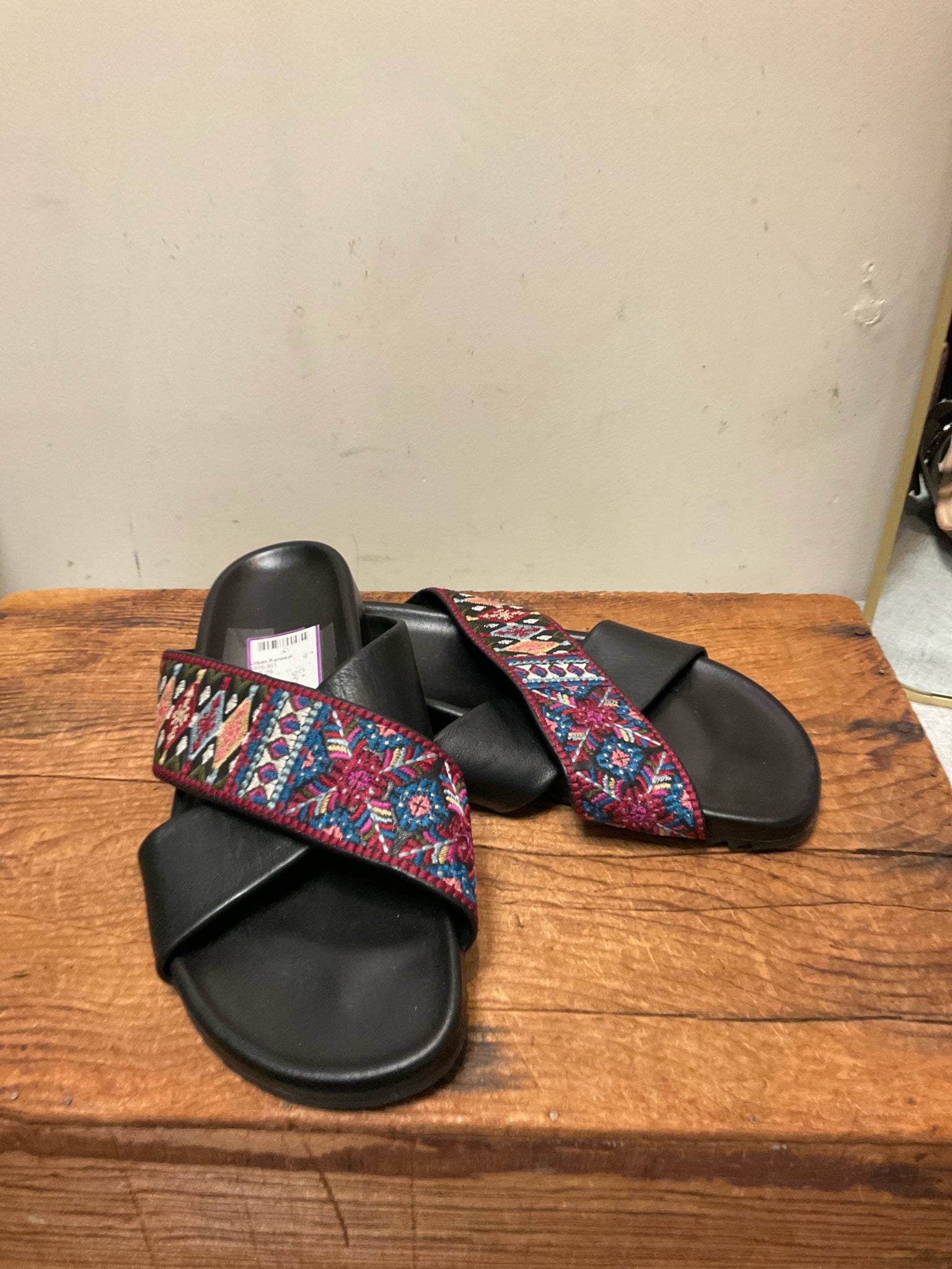 6 JOHNNY WAS BLACK MULTI SHOES