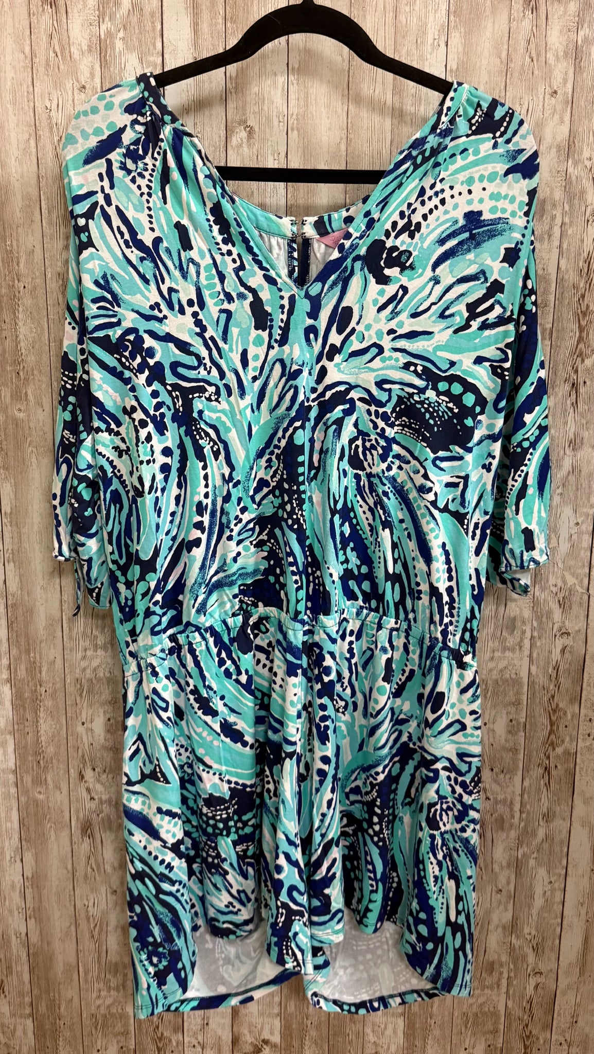 Size XL LILLY PULITZER TURQUOISE AND NAVY Dress