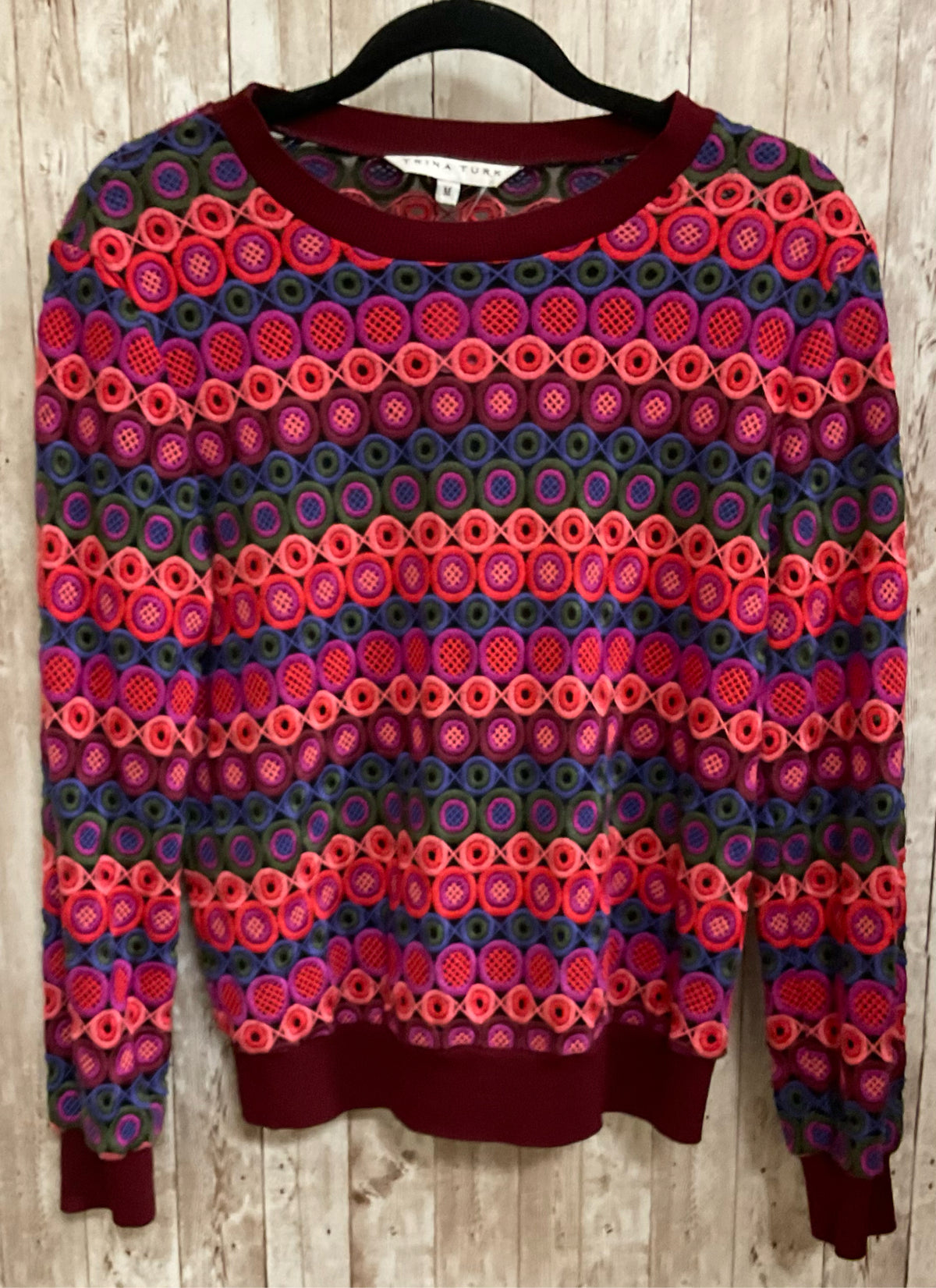 Size M TRINA TURK MULTI PRINT Top