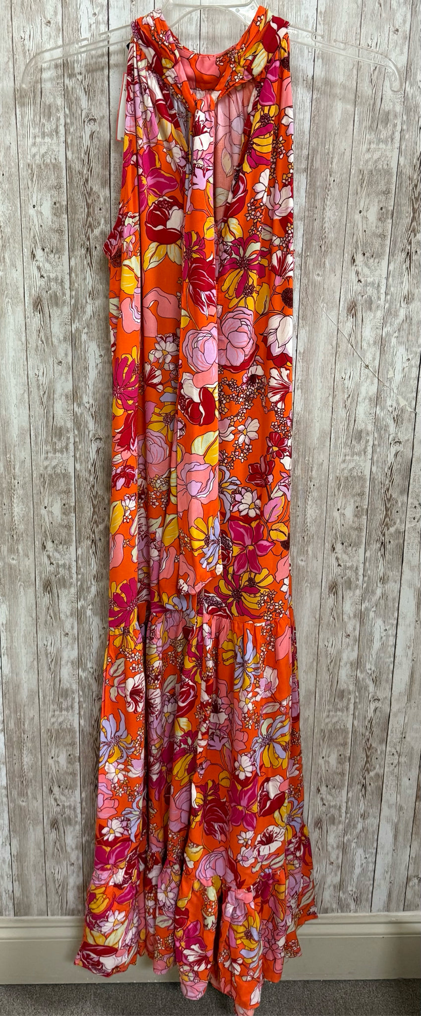 Size L MSK orange floral Dress