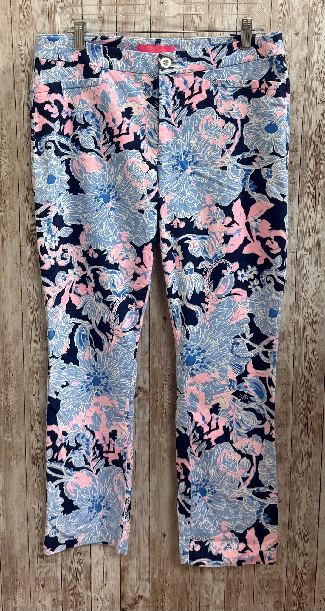 Size 12 LILLY PULITZER BLUE FLORAL Pants