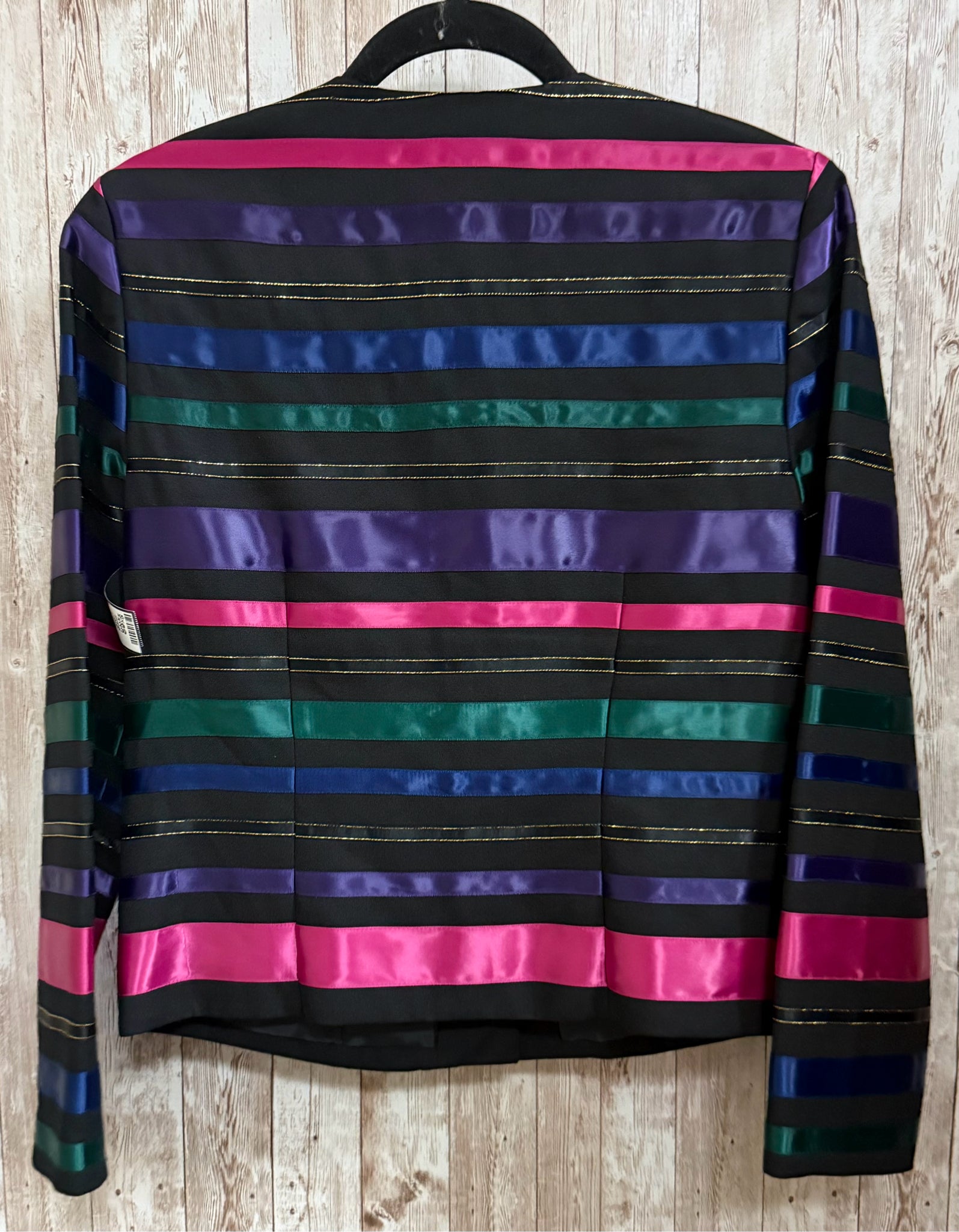 Size 6 TALBOTS BLACK MULTI STRIPE Jacket