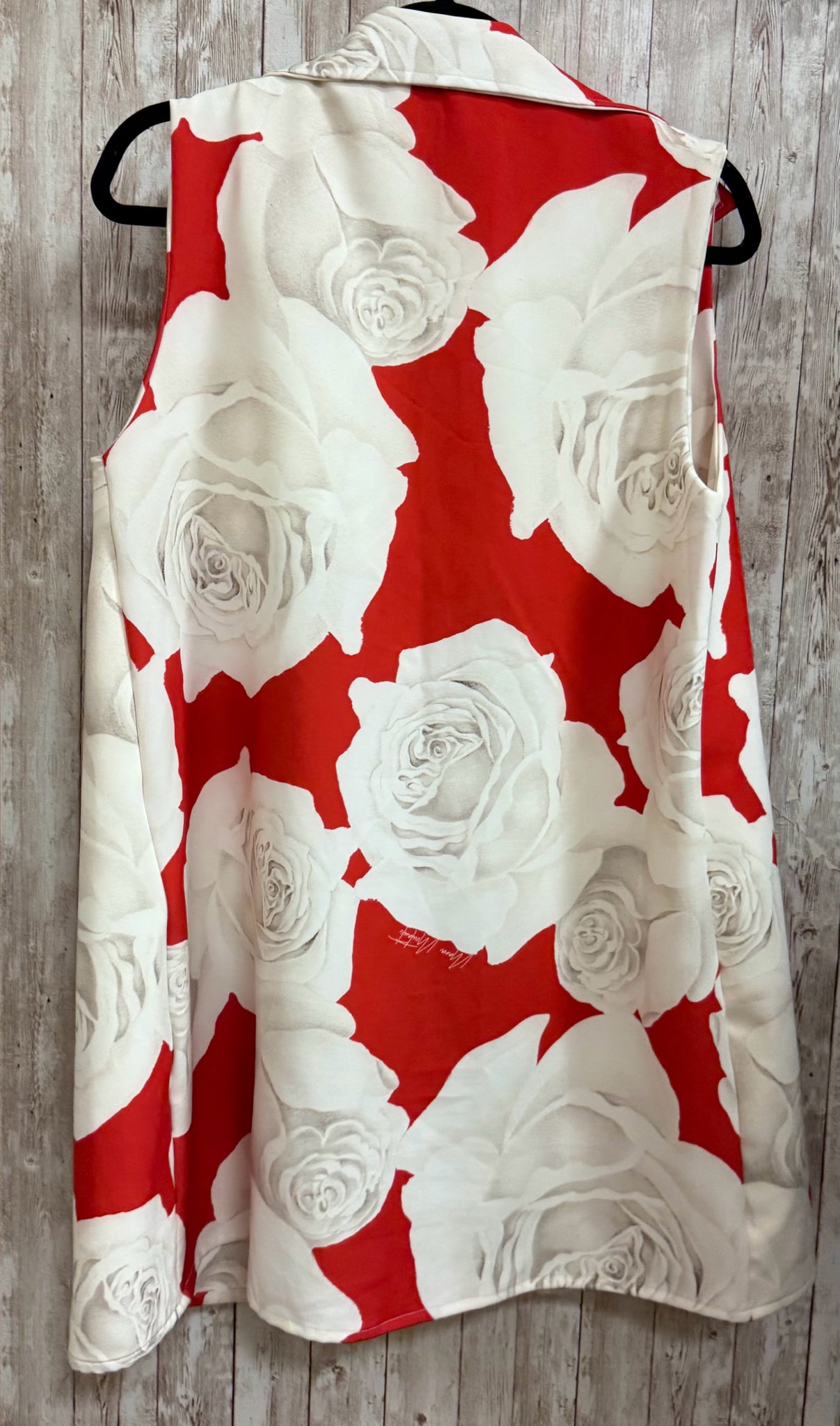 Size L MARA MOUTAUTI RED AND BEIGE Vest