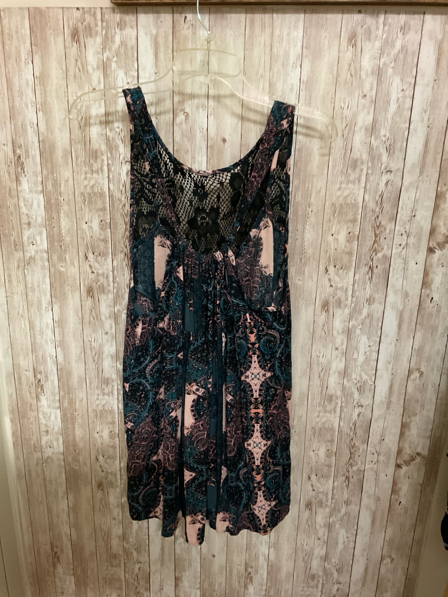 FREE PEOPLE BLACK AND TEAL Size S Top