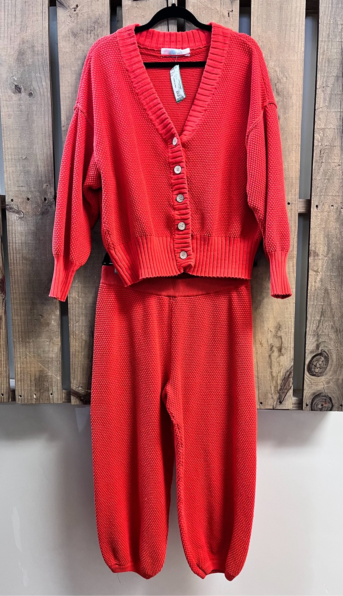 Size L FREE PEOPLE Red 2 PC SET