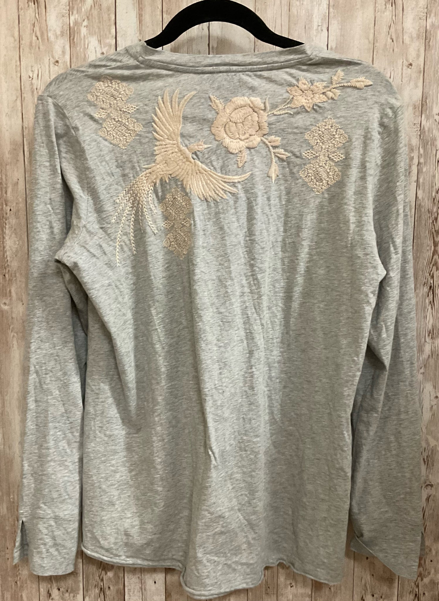 Size S JOHNNY WAS LIGHT GRAY HEATHER Top