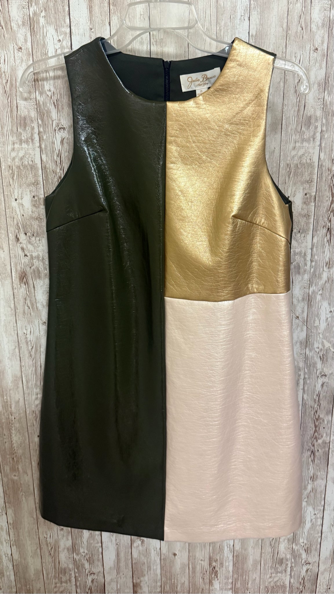 JULIE BROWN GOLD AND OLIVE Size S Dress