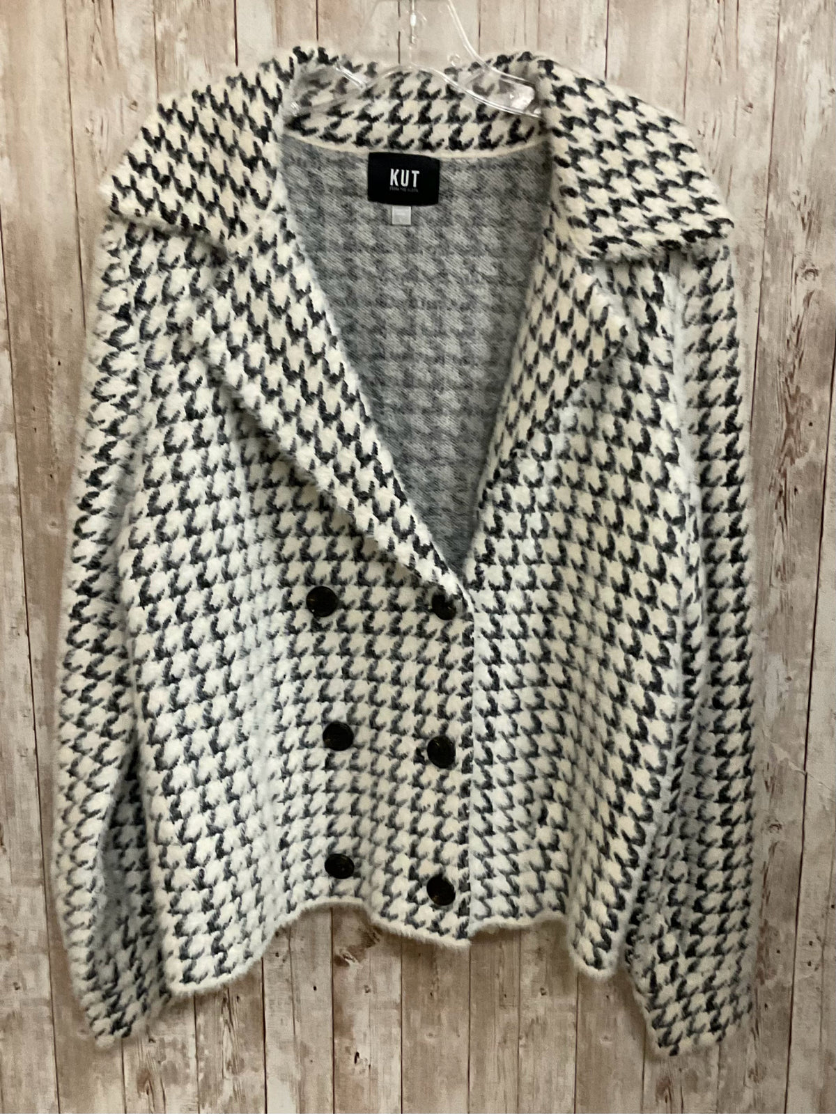Size XL KUT White and Black Blazer