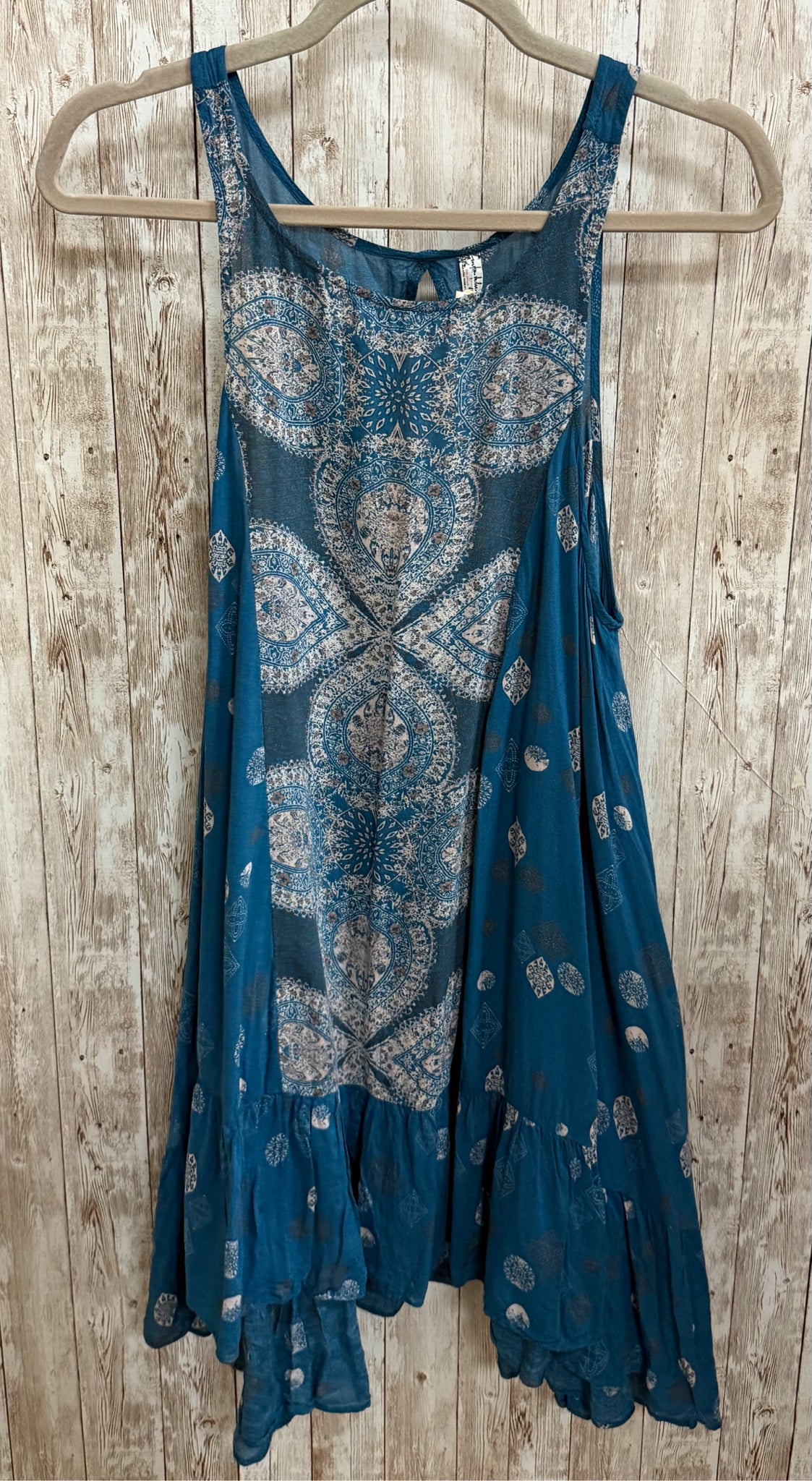 FREE PEOPLE BLUE PAISLEY Women Size XS Tunic