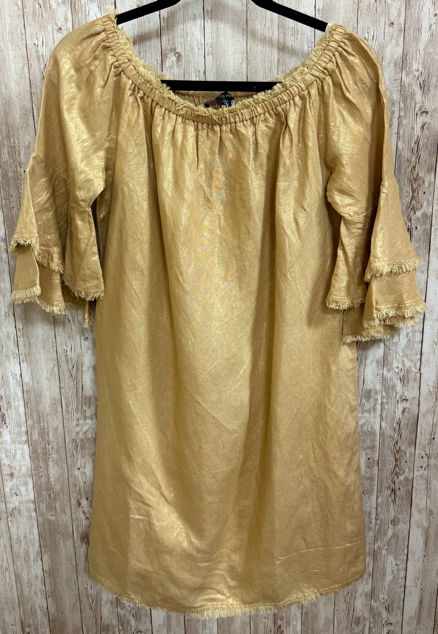 Size S BOSTON PROPER Gold Dress