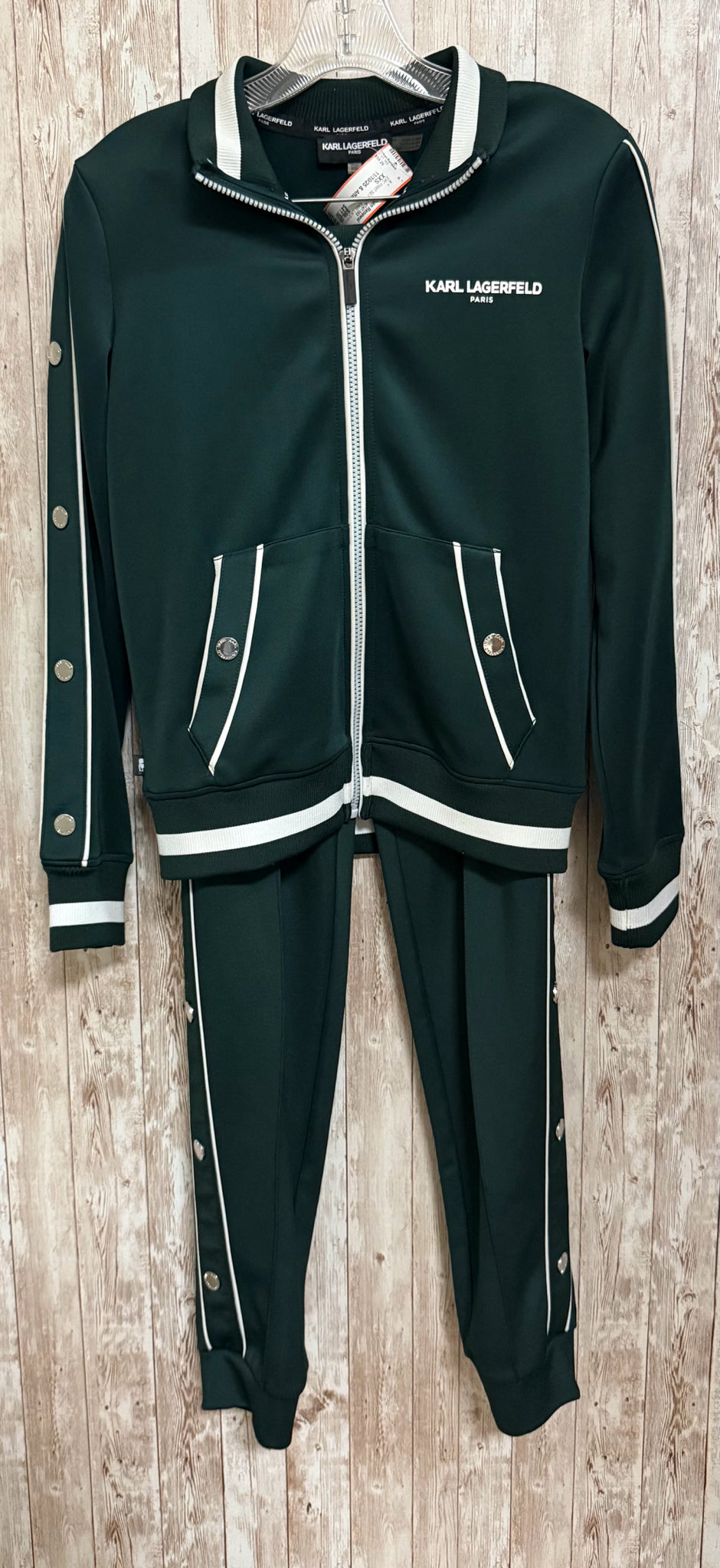 KARL LAGERFELD Size XXS Forest Green 2 PC PANT SET
