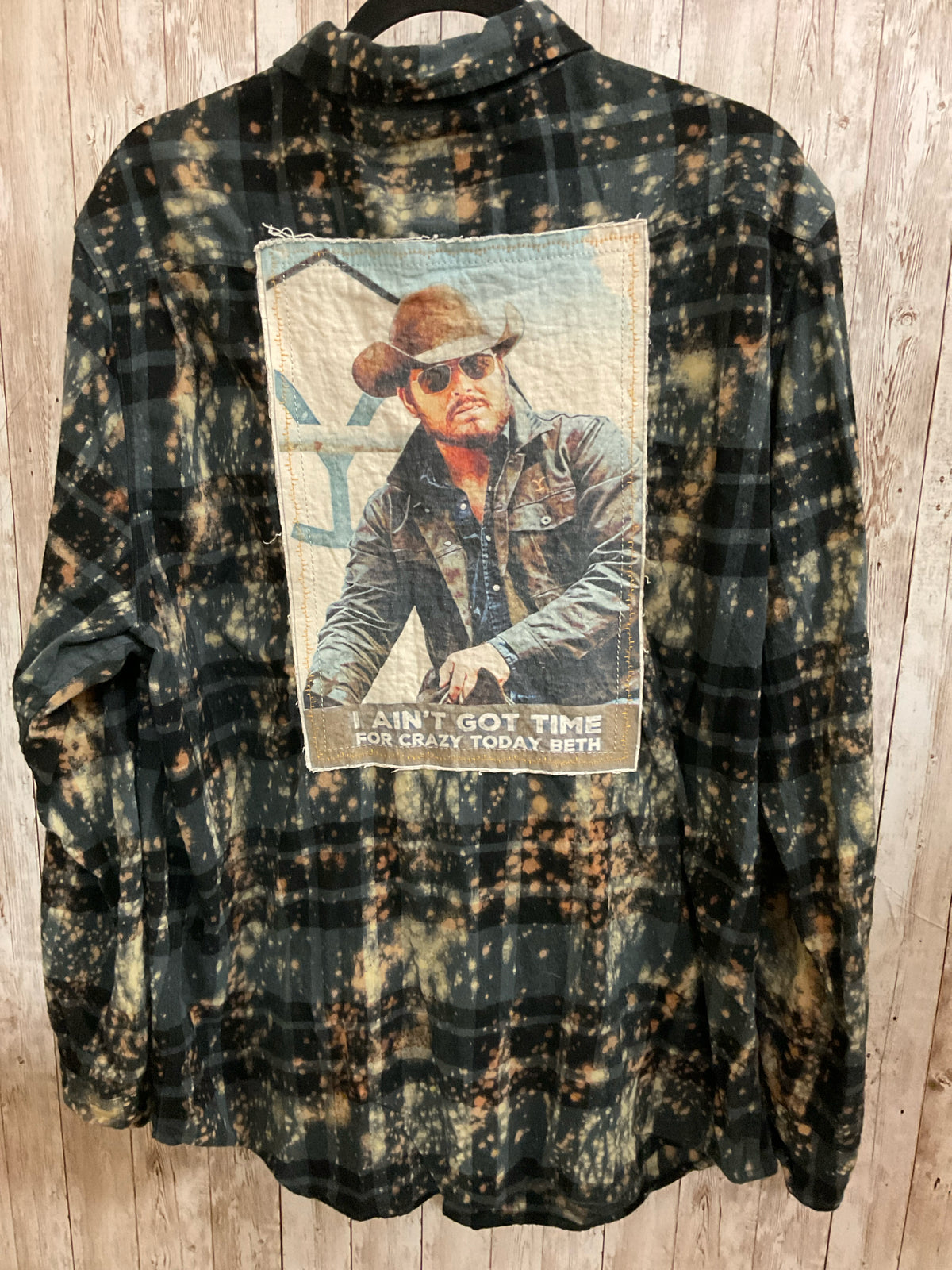 Size XL ANGRY MINNOW Black Print Top