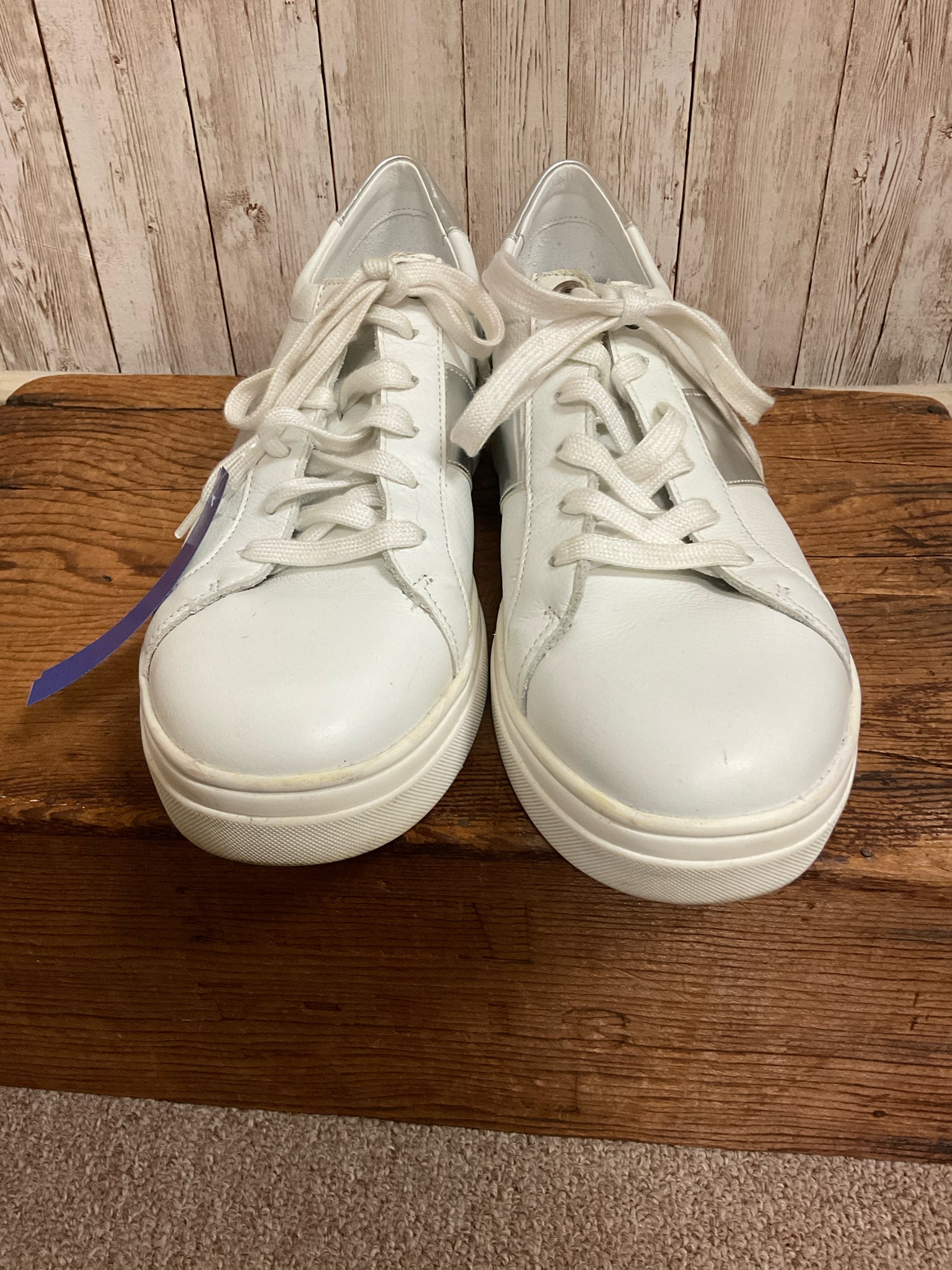 9 MEPHISTO WHITE AND SILVER SHOES