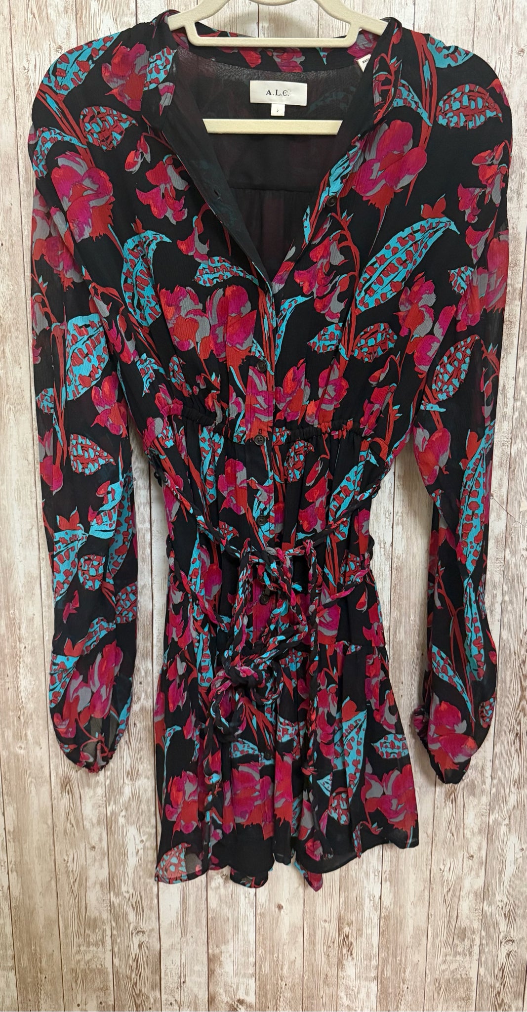 Size 2 A.L.C. BLACK AND RED Top