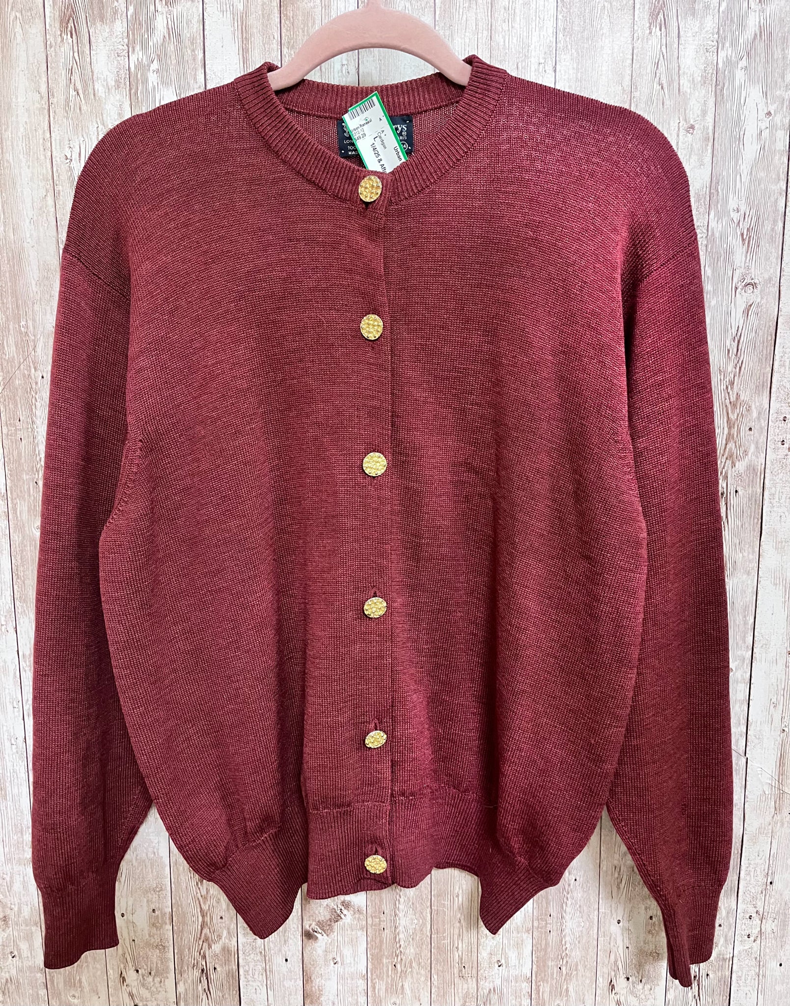 Size L BURBERRY Brown Cardigan