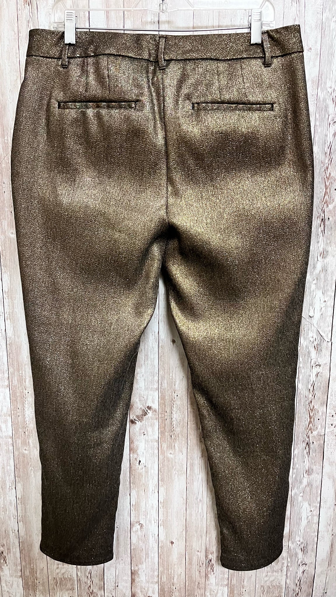 Size 12 WHITEHOUSE/BLACK MKT Gold Pants