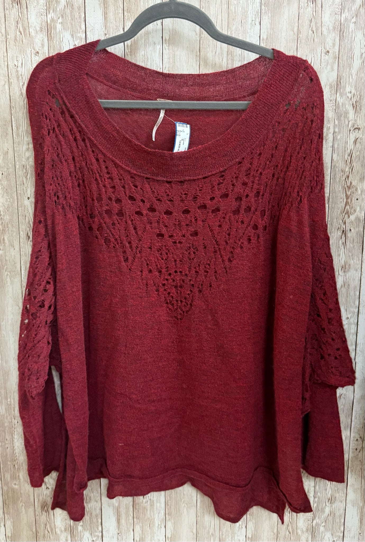 FREE PEOPLE Size S DARK RED Sweater
