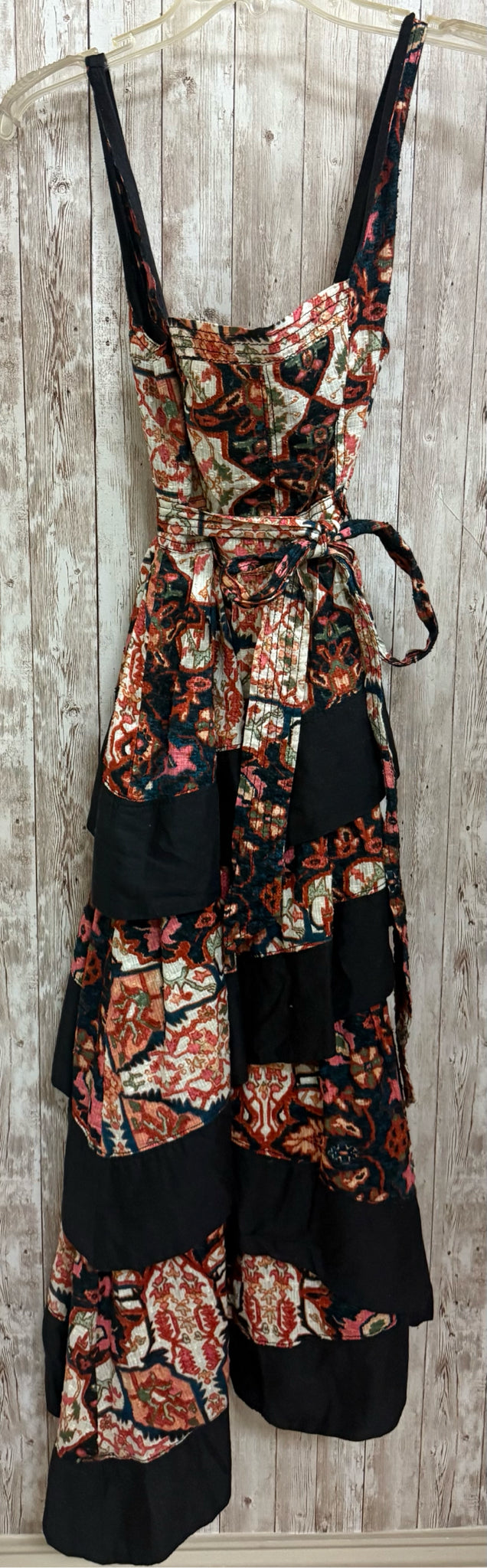 Size S ANTHROPOLOGIE BLACK AND RUST FLORAL Dress