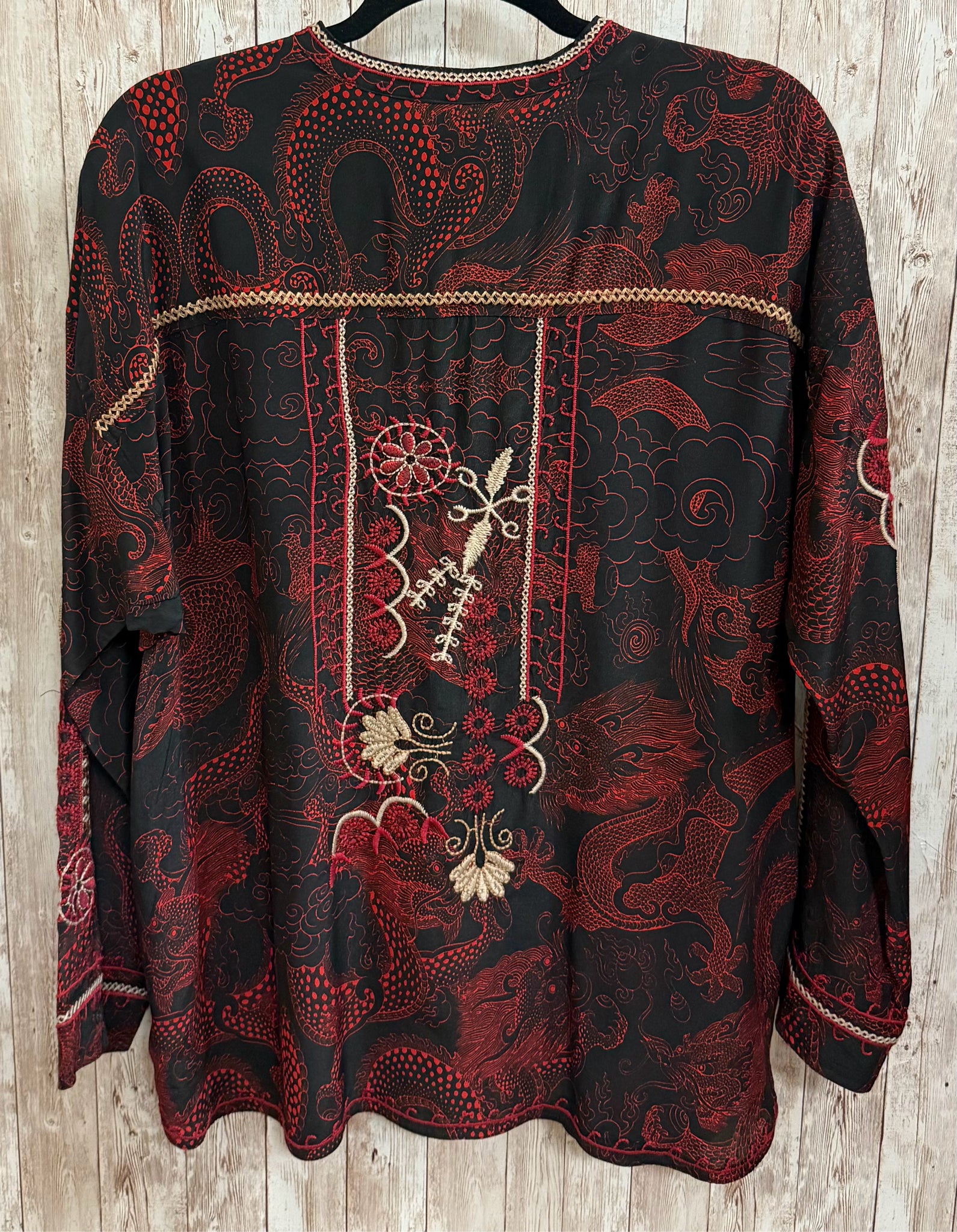 Size L BIYA JOHNNY WAS RED AND BLACK Top