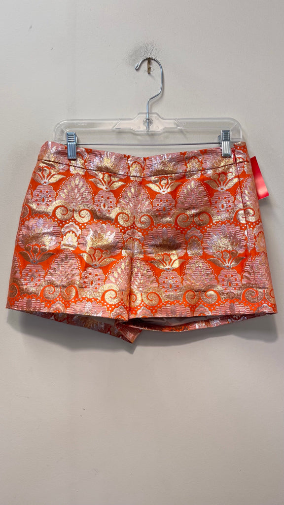 Size 6 J.CREW Orange Print Shorts