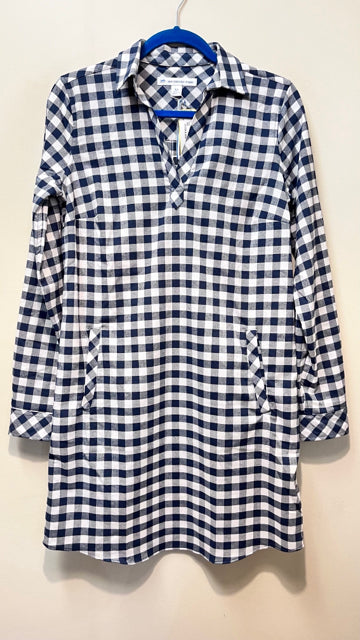 SOUTHERN TIDE Size XS BLUE AND WHITE PLAID Dress